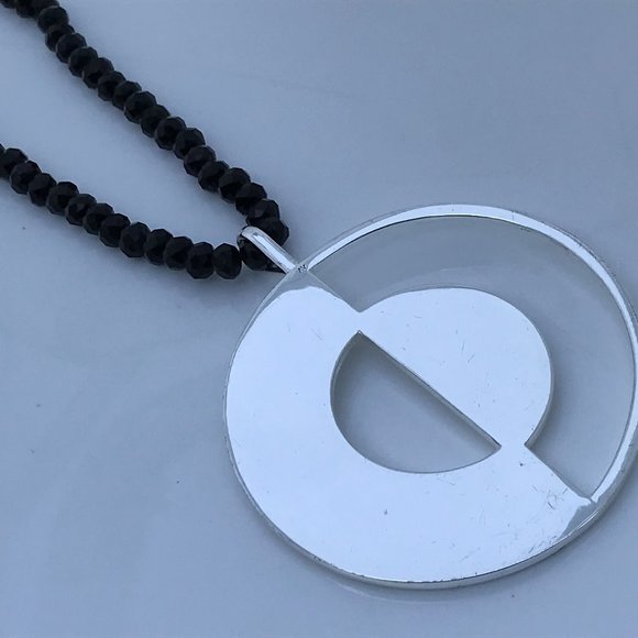 Argento Vivo Necklaces Silver Tone Black Beaded St - Picture 4 of 9